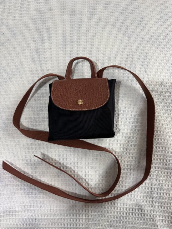 Longchamp Le Pliage Black Nylon Canvas Backpack